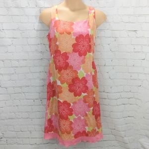 NWOT Dana Buchman silk floral shift dress